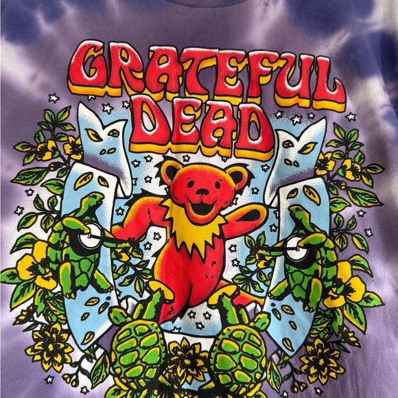 Grateful Dead Graphic TShirt Purple Tie Die Colorful Turtles Cotton Large - Picture 2 of 4